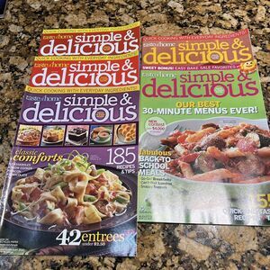 Taste Of Homes Simple and Delicious Back Issues Recipes Magazines 2010 set Of 5